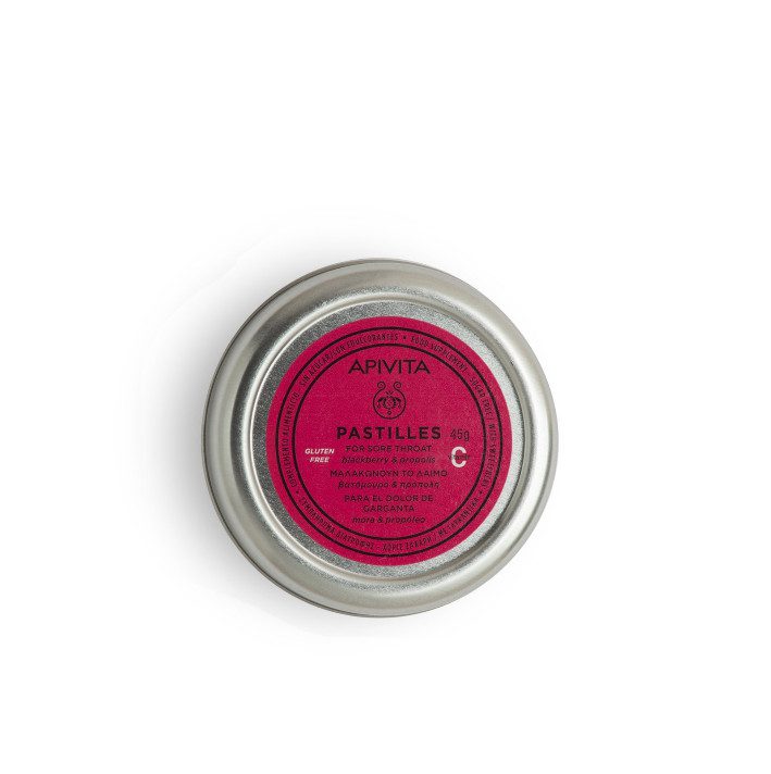 APIVITA PASTILLES Παστίλιες για τον πονεμένο λαιμό με βατόμουρο & πρόπολη
