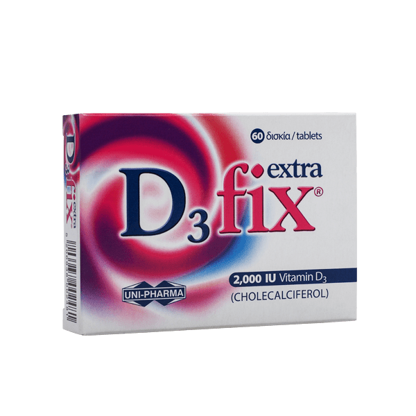 UNIPHARMA D3 FIX EXTRA (Vitamin D3) 2000IU 60tabs