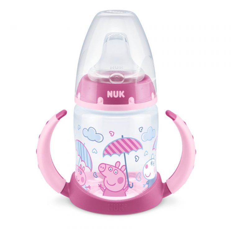 NUK Peppa Pig Ροζ F.C. Μπιμπερό Εκπαίδευσης με Δείκτη Ελέγχου Θερμοκρασίας 6-18 μηνών 150ml (10.743.059)