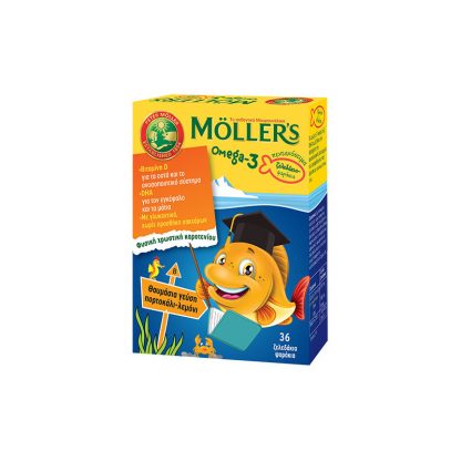 Apollonian Nutrition Moller’s Omega-3 Ζελεδάκια Πορτοκάλι 36 Gummies